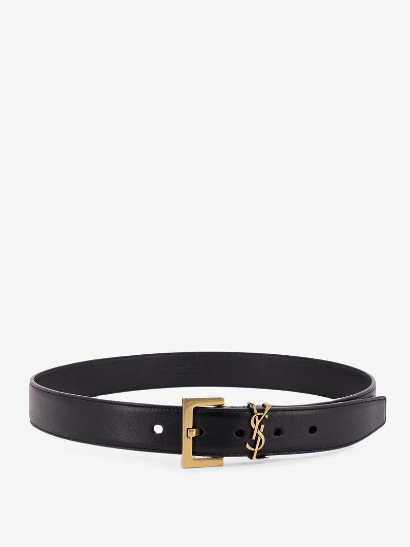 Saint Laurent Saint Laurent Leather Belt Black Women - World Class Fashion
