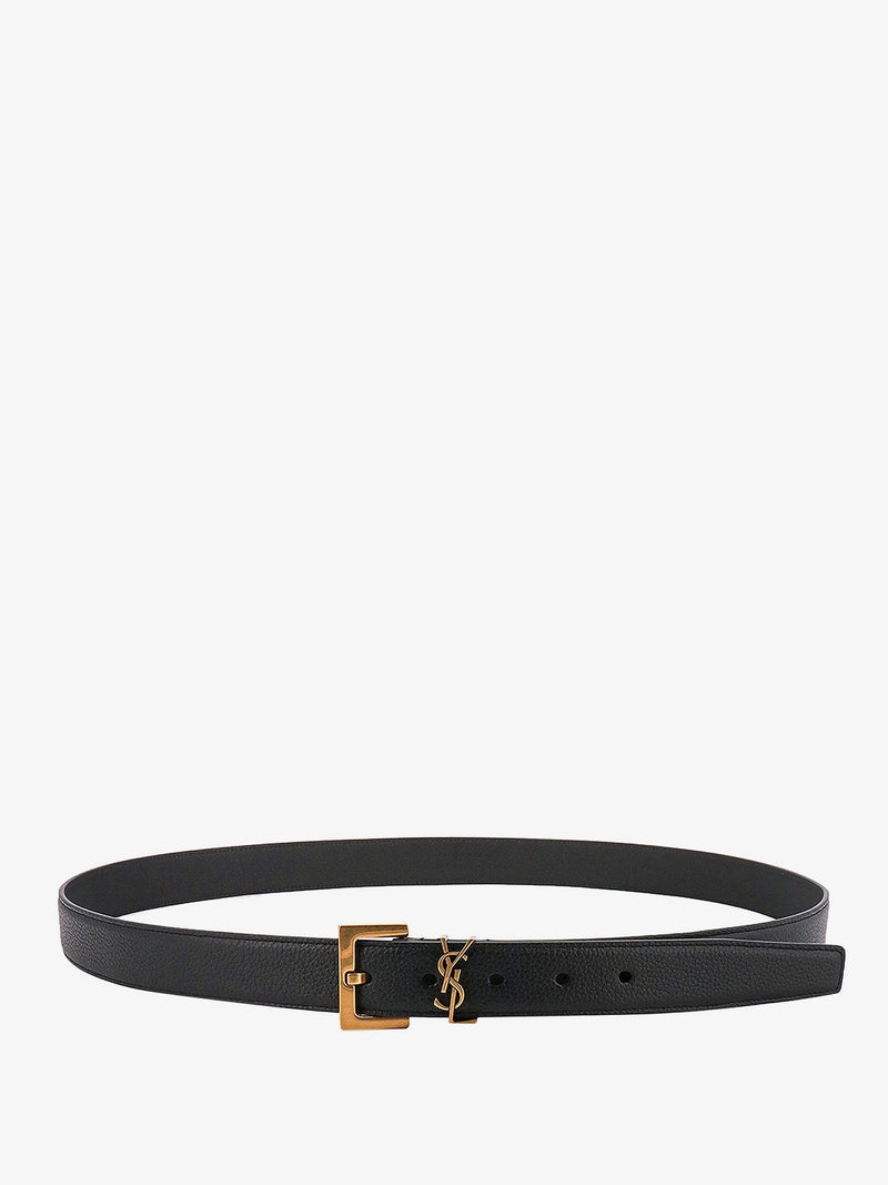 Saint Laurent Saint Laurent Leather Belt Black - World Class Fashion