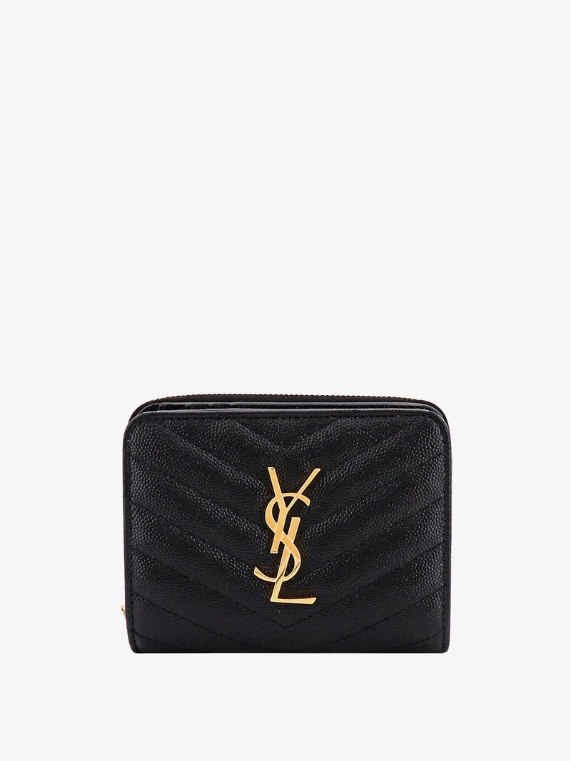 Saint Laurent Saint Laurent Quilted Leather Wallet Black - World Class Fashion