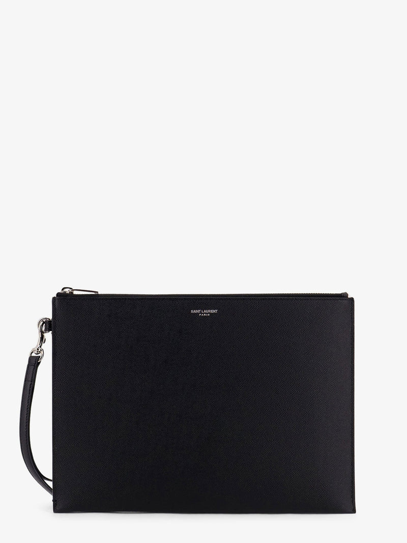 Saint Laurent Saint Laurent Leather iPad Holder Black Men - World Class Fashion