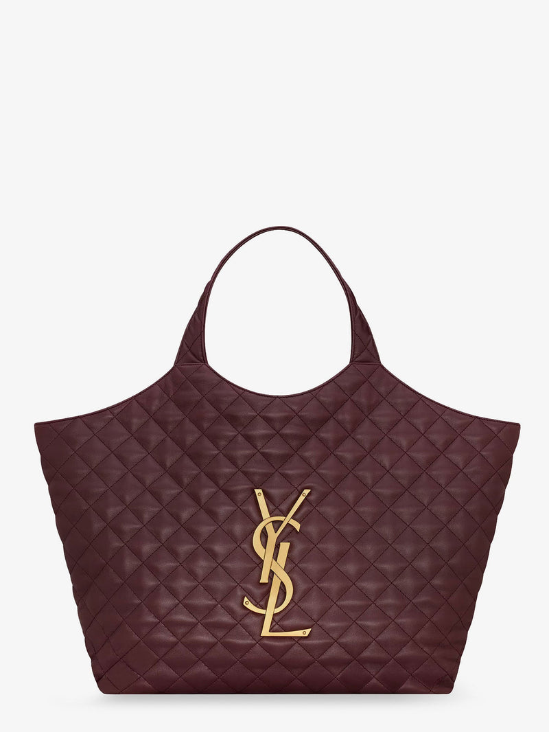 Saint Laurent Saint Laurent Icare Quilted Leather Handbag Purple - World Class Fashion
