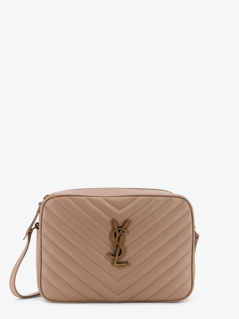 Saint Laurent Saint Laurent Quilted Leather Lou Camera Bag Beige - World Class Fashion