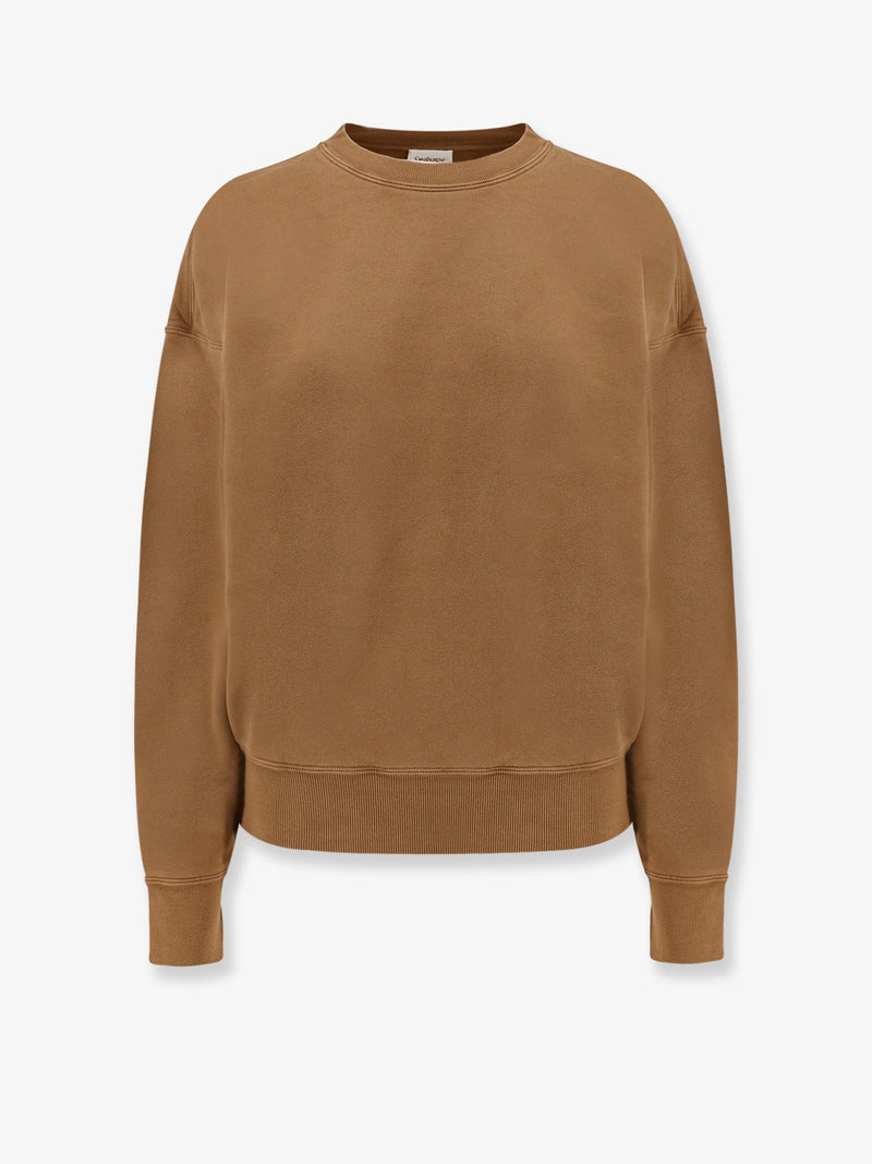 Saint Laurent Saint Laurent Certified Cotton Sweatshirt Brown - World Class Fashion