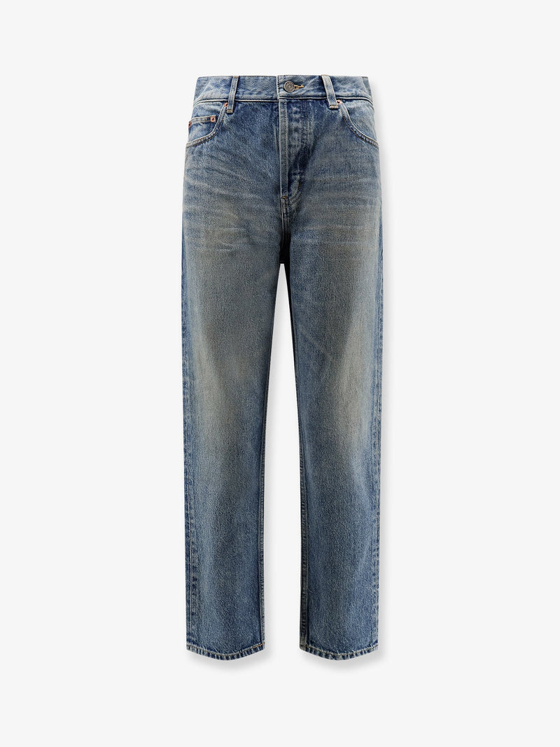 Saint Laurent Saint Laurent Ankle Midi Blue Denim Jeans Women - World Class Fashion