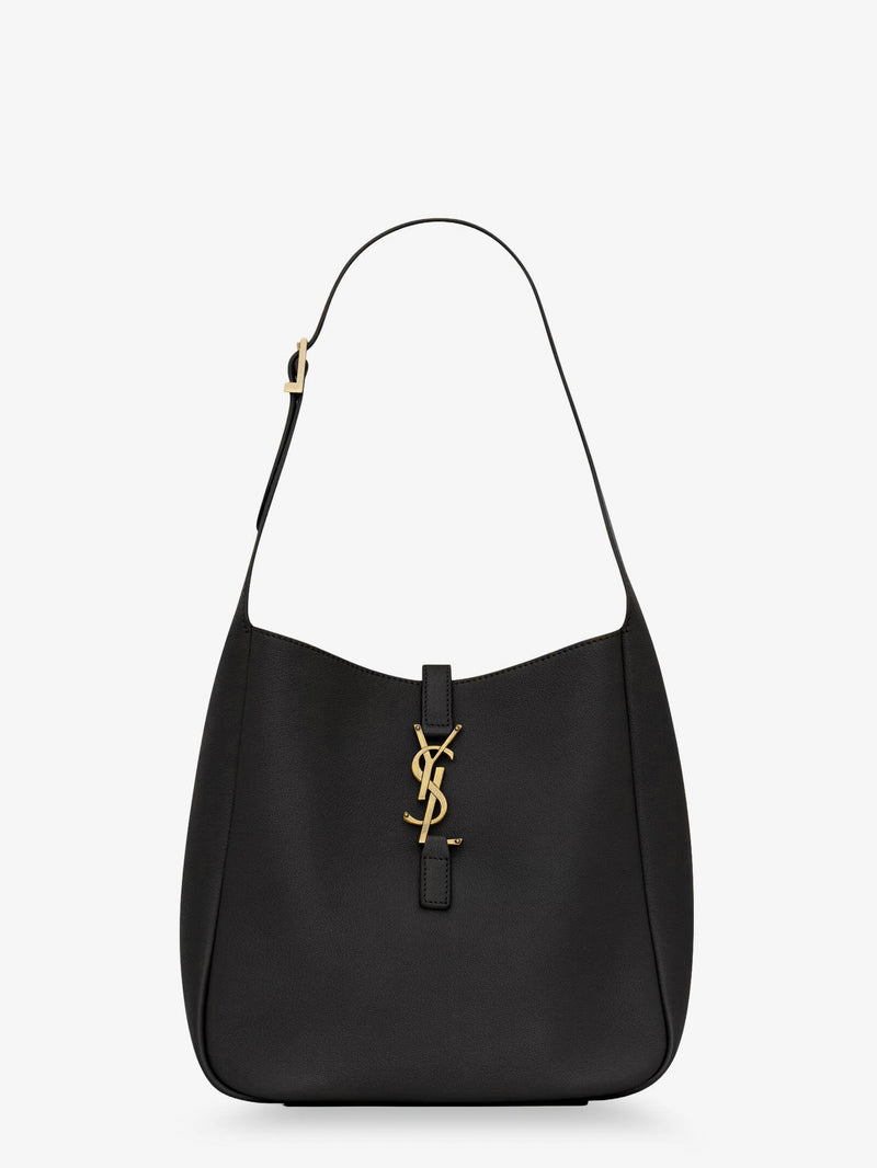Saint Laurent Saint Laurent Le 5 À 7 Leather Shoulder Bag Black - World Class Fashion