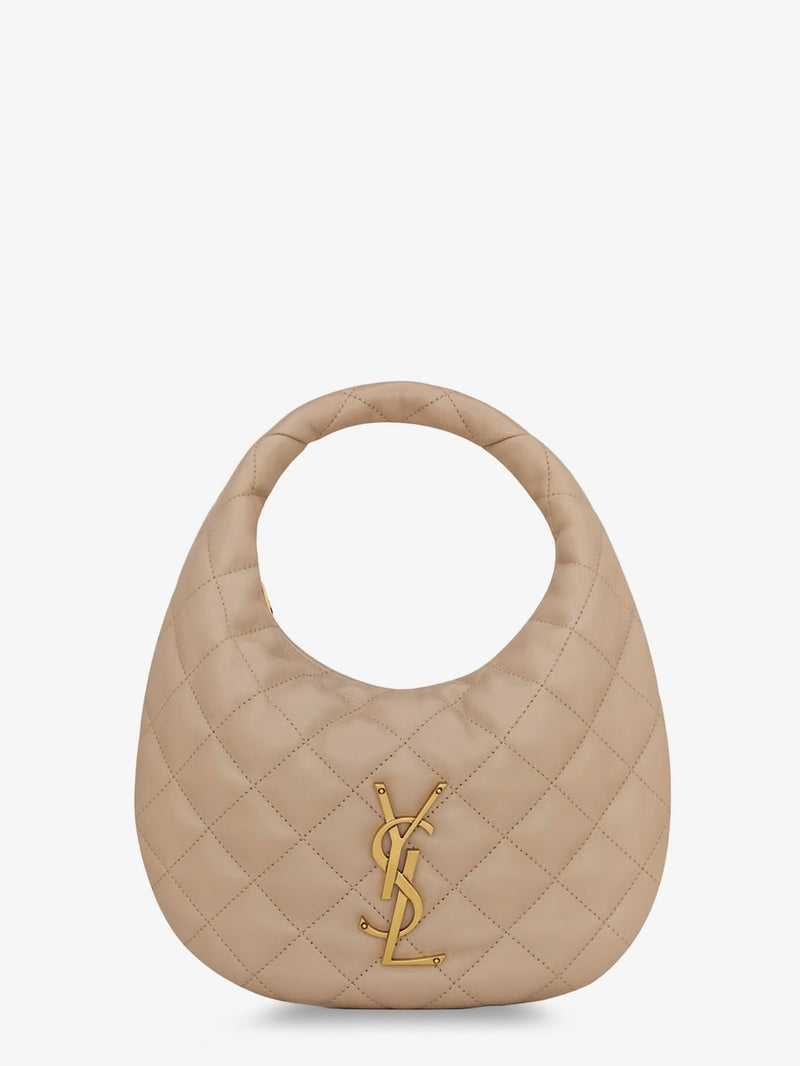 Saint Laurent Saint Laurent Icarino Leather Handbag Beige - World Class Fashion