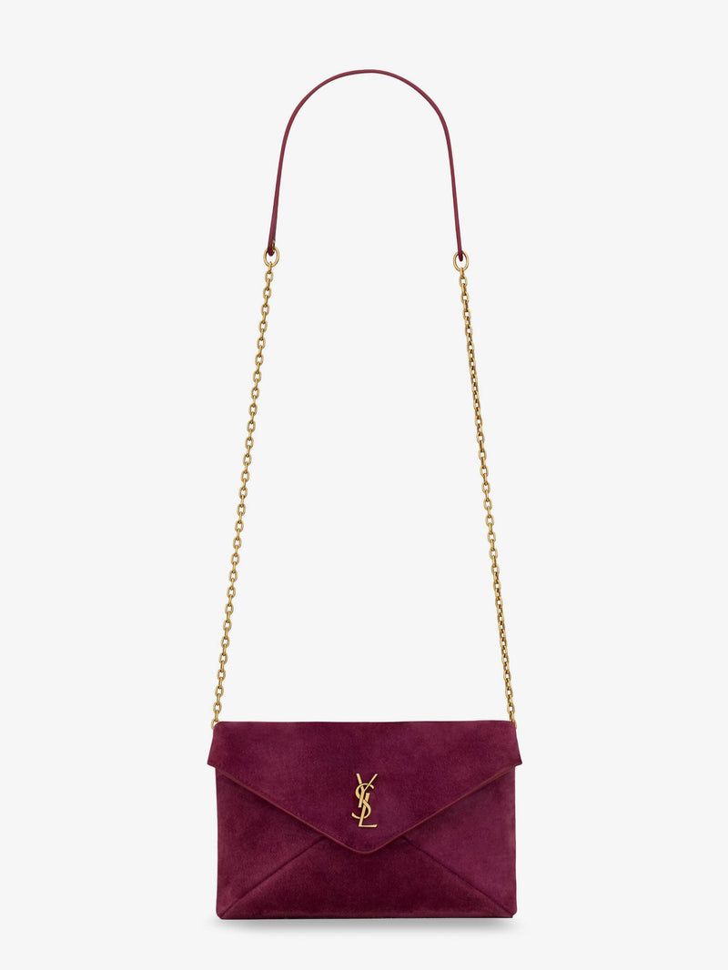 Saint Laurent Saint Laurent Suede Crossbody Bag Purple - World Class Fashion
