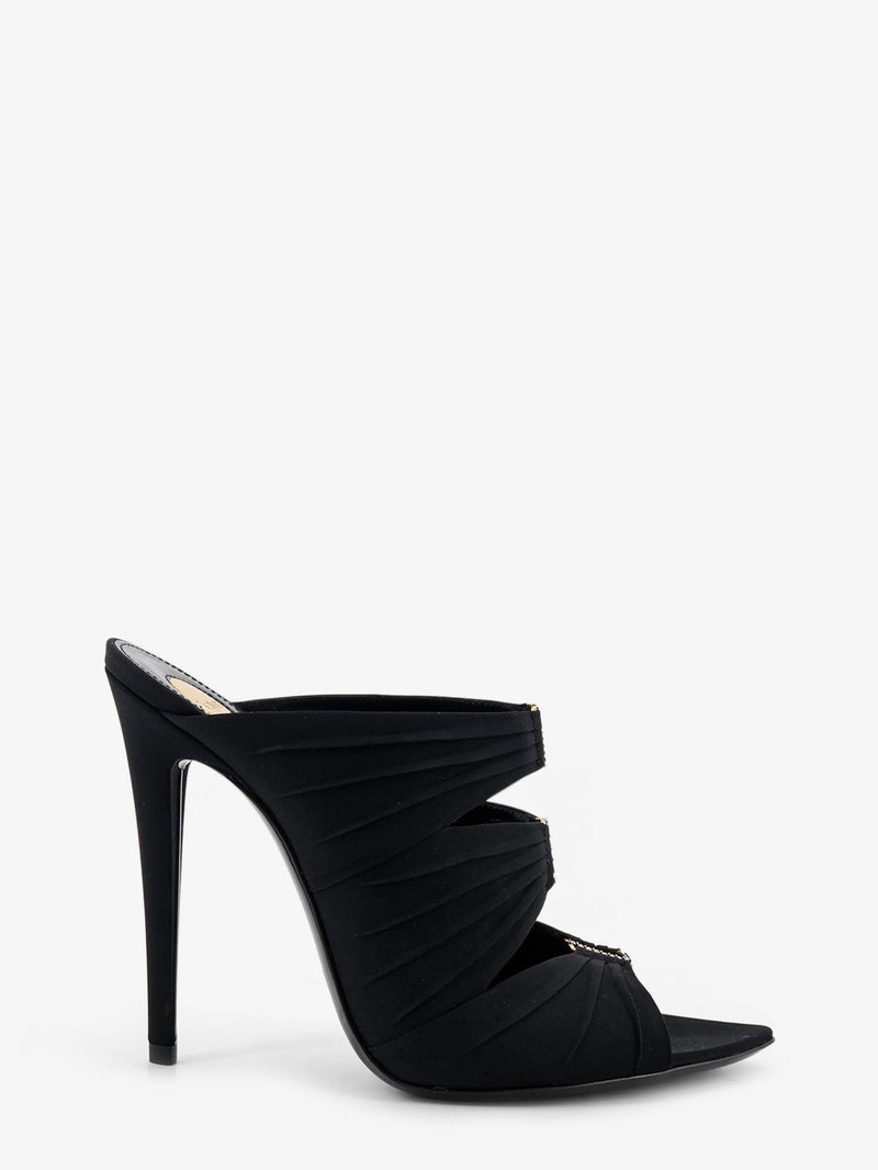 Saint Laurent Saint Laurent Emilie Satin Sandals Black Women - World Class Fashion