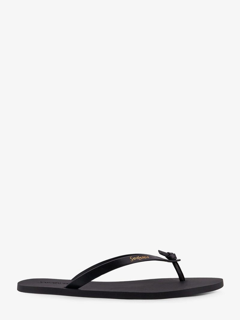 Saint Laurent Saint Laurent Party Low Rubber Sandals Black - World Class Fashion