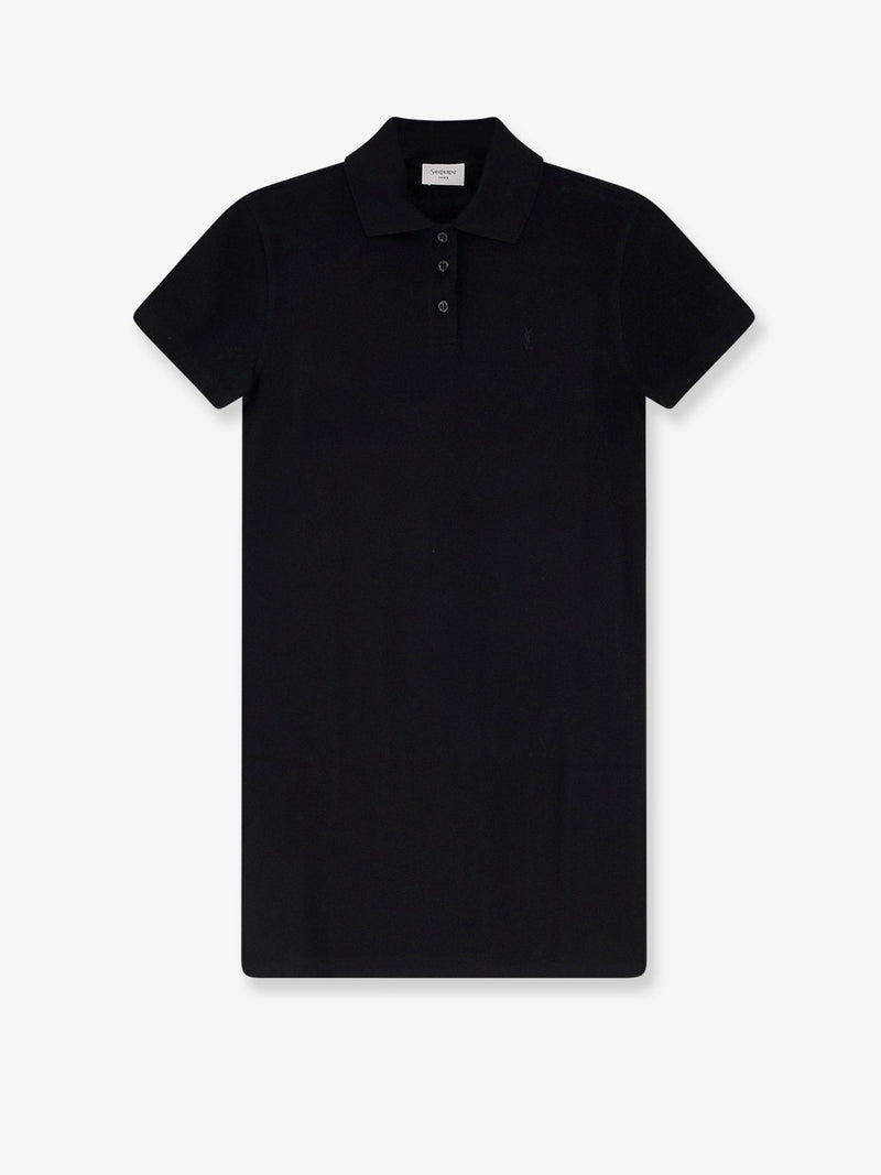 Saint Laurent Saint Laurent Cotton Short Dress Black Women - World Class Fashion