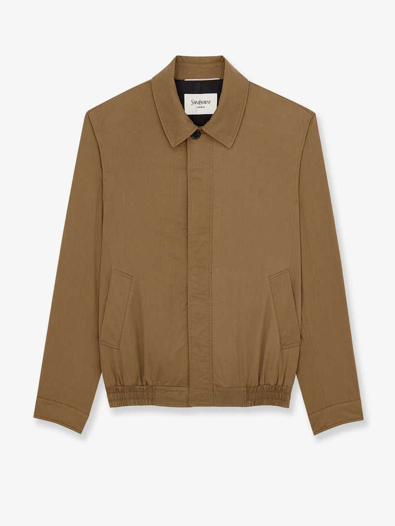 Saint Laurent Saint Laurent Cassandre Cotton Jacket Green - World Class Fashion