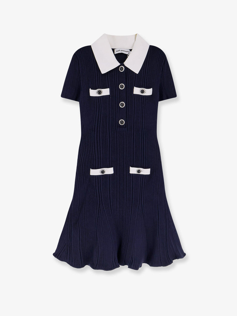 Self-Portrait Self Portrait Ribbed Mini Dress - World Class Fashion