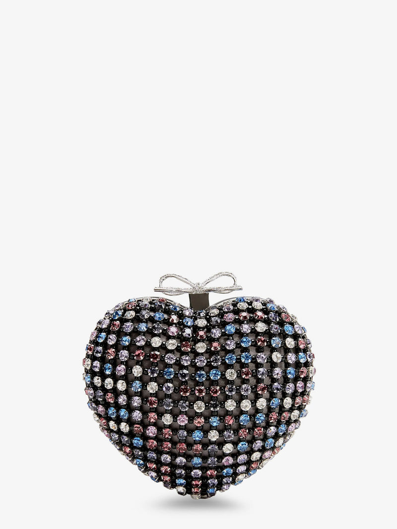 Self-Portrait Self Portrait Crystal Heart Clutch Bag - World Class Fashion