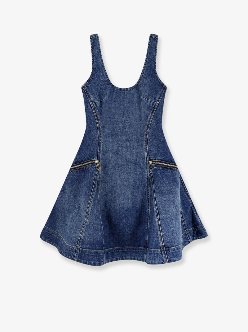 Self-Portrait Minivestido acampanado vaquero azul Self-Portrait - World Class Fashion