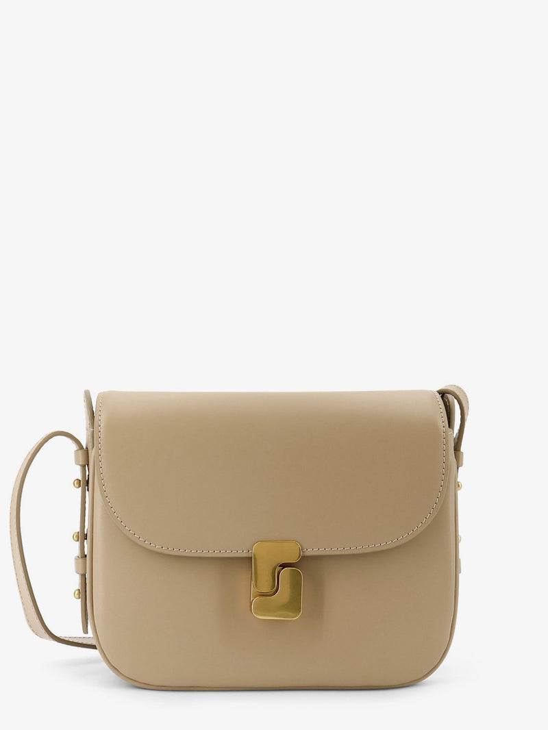 Soeur Soeur Bellissima Mini Leather Crossbody Bag Beige - World Class Fashion