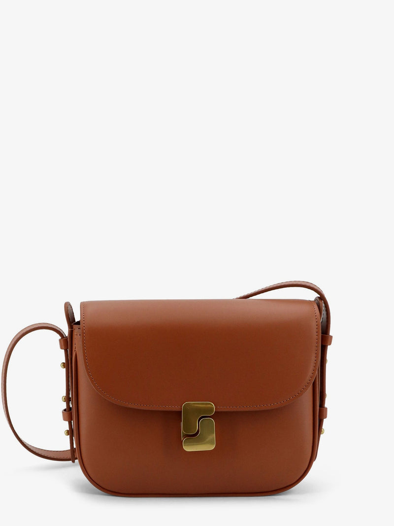 Soeur Soeur Bellissima Mini Leather Crossbody Bag Brown - World Class Fashion