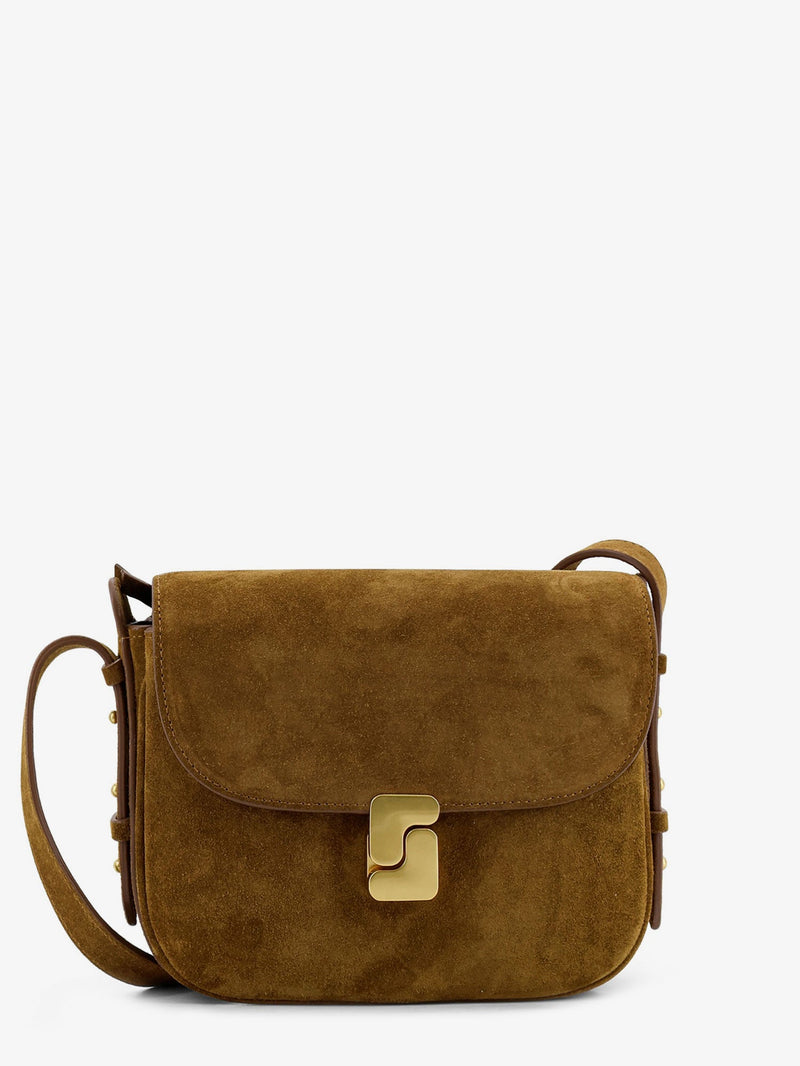 Soeur Soeur Bellissima Mini Suede Crossbody Bag Brown - World Class Fashion