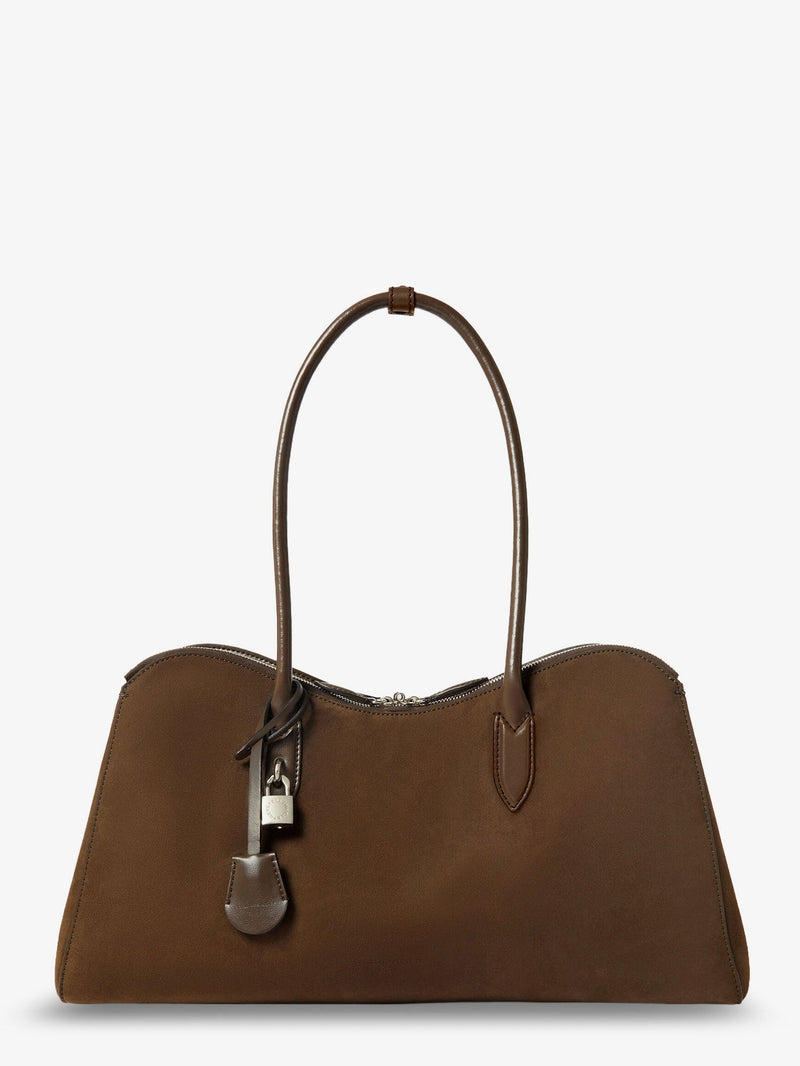 Stella Mccartney Bolso de mano Stella McCartney Ryder de gamuza vegana marrón - World Class Fashion
