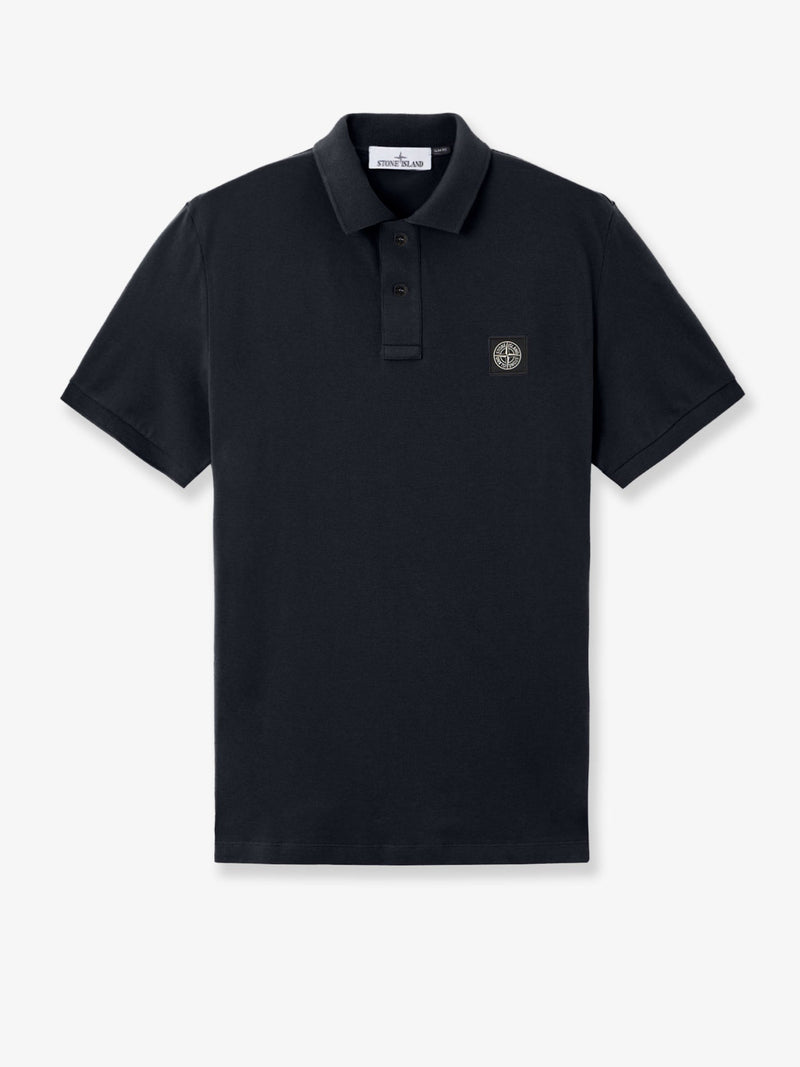 Stone Island Stone Island Stretch Organic Cotton Polo Shirt Blue - World Class Fashion