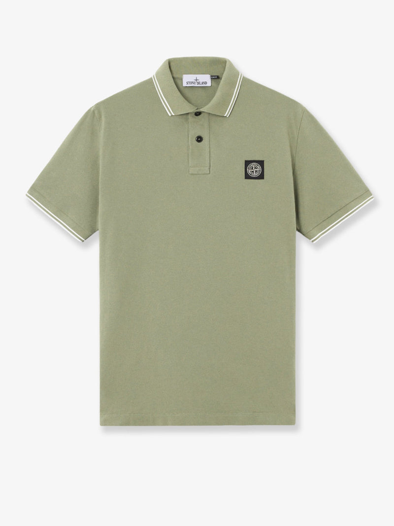 Stone Island Stone Island Stretch Organic Cotton Polo Shirt Green - World Class Fashion