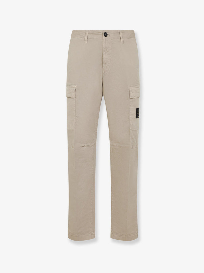 Stone Island Stone Island Organic Cotton Trousers Beige - World Class Fashion