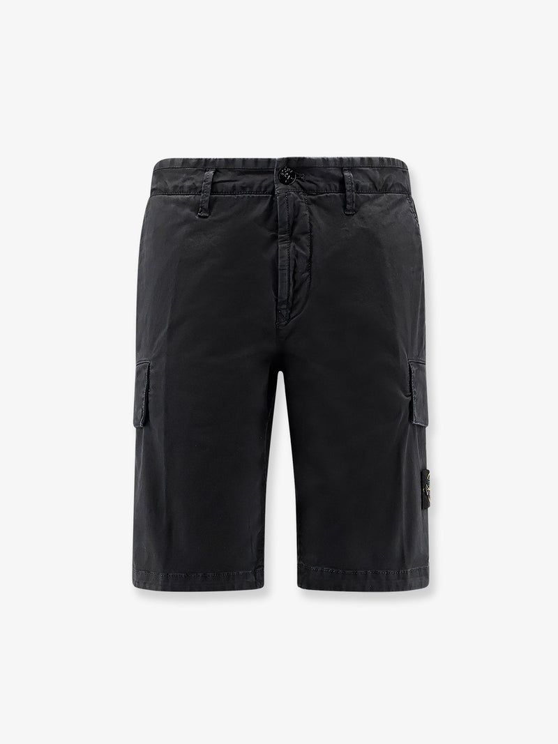 Stone Island Stone Island Organic Cotton Shorts Black - World Class Fashion