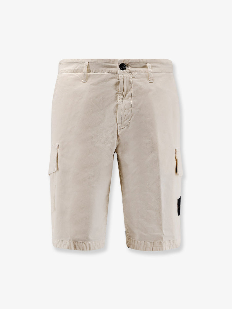 Stone Island Stone Island Organic Cotton Bermuda Shorts White - World Class Fashion