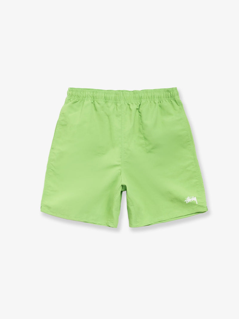 Stussy Bermudas de baño Stussy de nailon con logo verdes - World Class Fashion