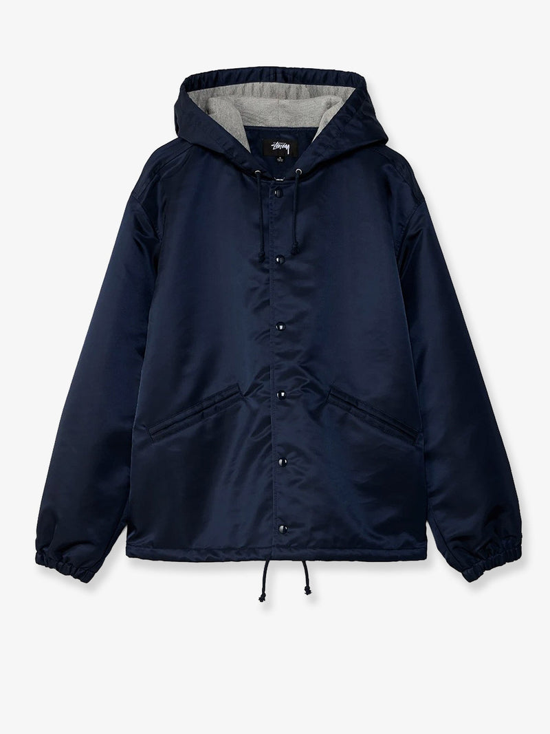Stussy Stussy Nylon Jacket With Back Lettering Logo Blue - World Class Fashion