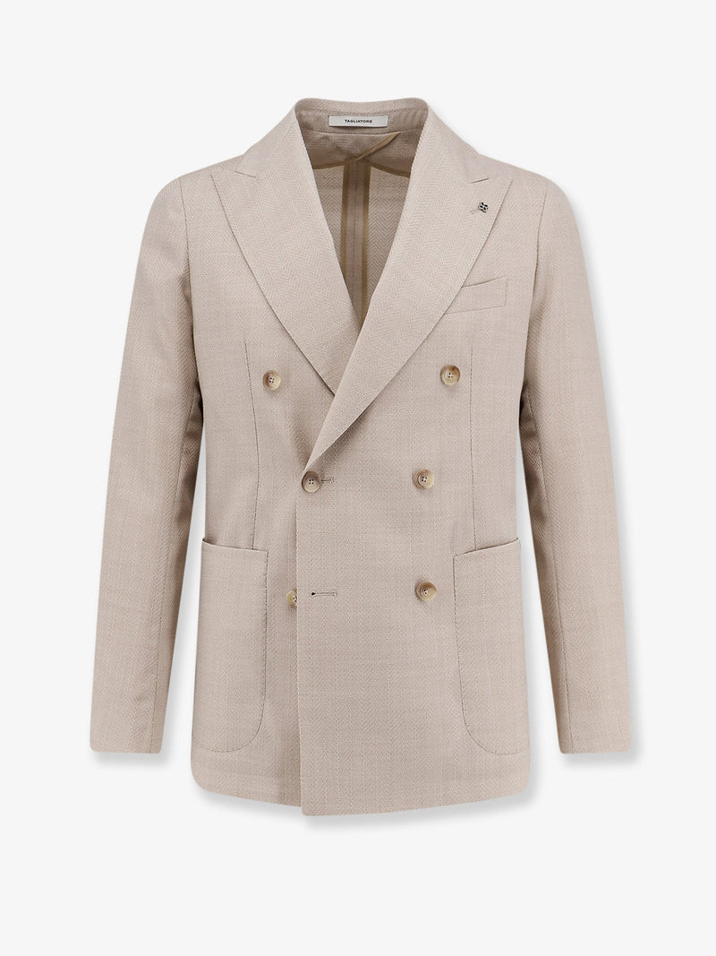 Tagliatore Tagliatore Virgin Wool Blazer Beige Men - World Class Fashion