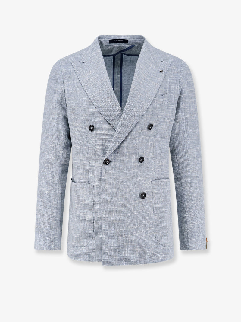 Tagliatore Tagliatore Double-Breasted Virgin Wool Blazer Blue - World Class Fashion