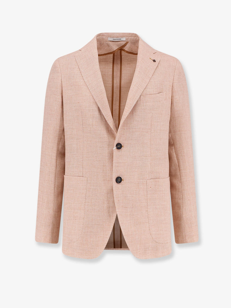 Tagliatore Tagliatore Linen Wool Blazer Orange - World Class Fashion