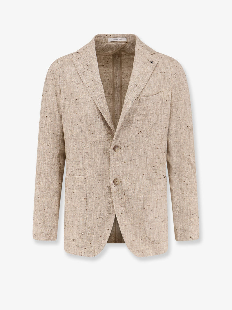 Tagliatore Tagliatore Cotton Silk Hemp Blazer Beige - World Class Fashion