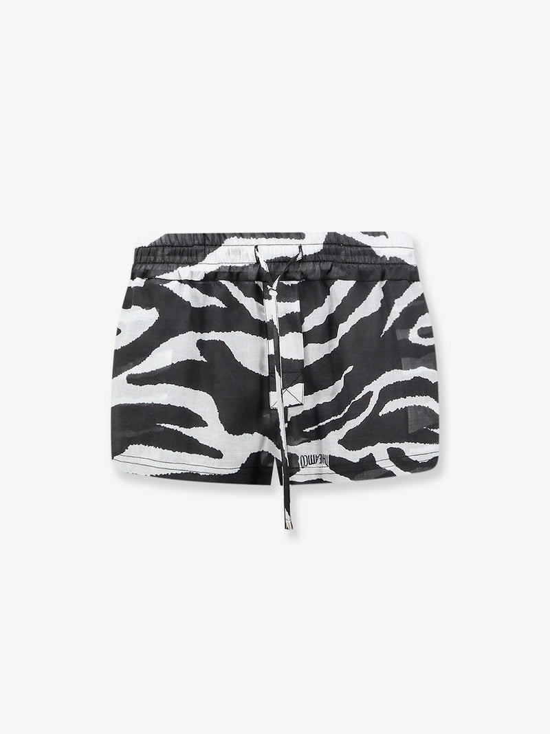 The Attico Shorts de playa The Attico de algodón negros - World Class Fashion