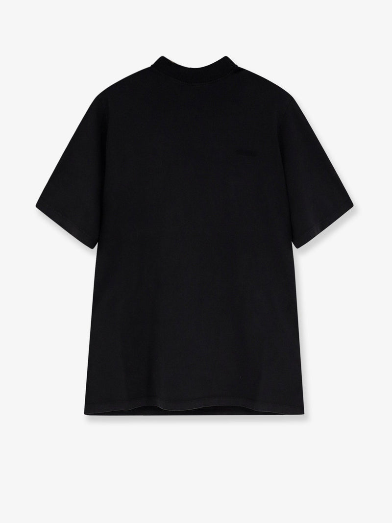 The Attico The Attico Cotton T-Shirt with Embroidered Logo Black - World Class Fashion
