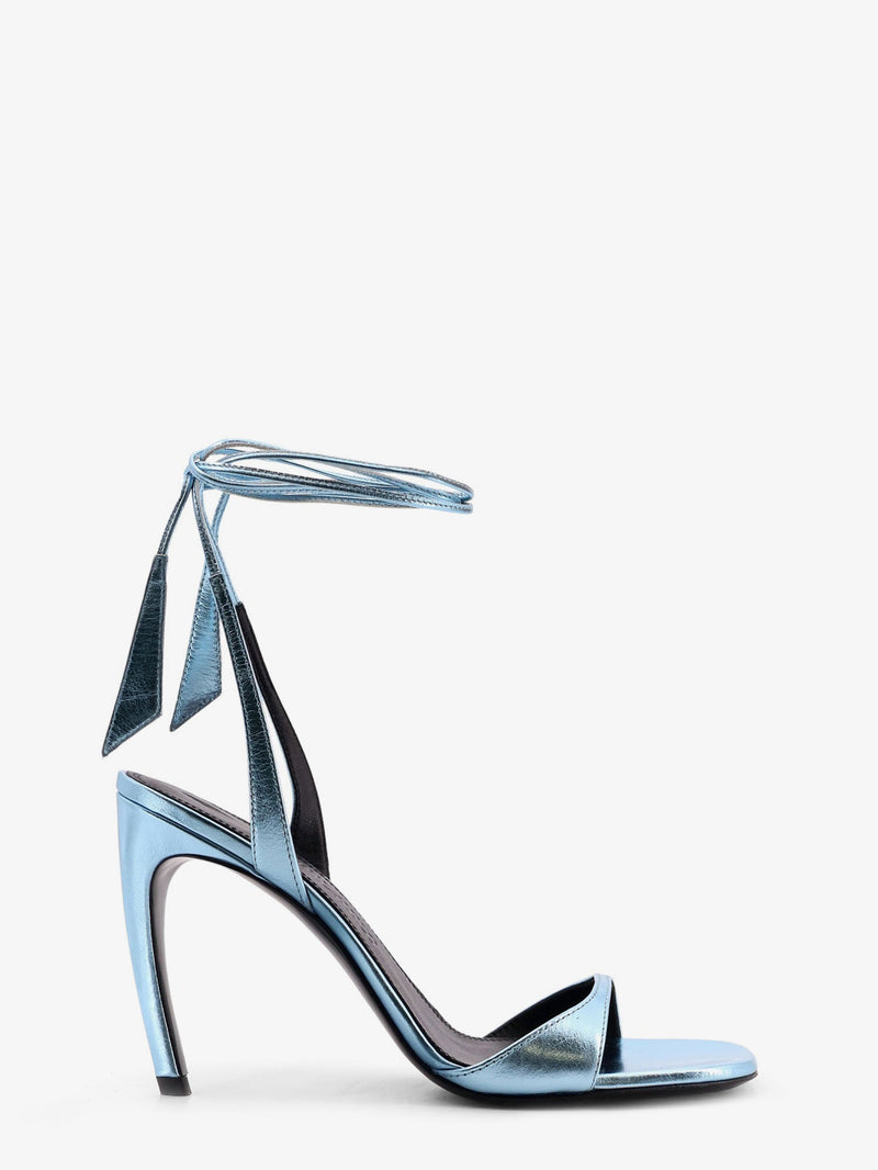 The Attico The Attico Ora Satin Sandals Blue - World Class Fashion