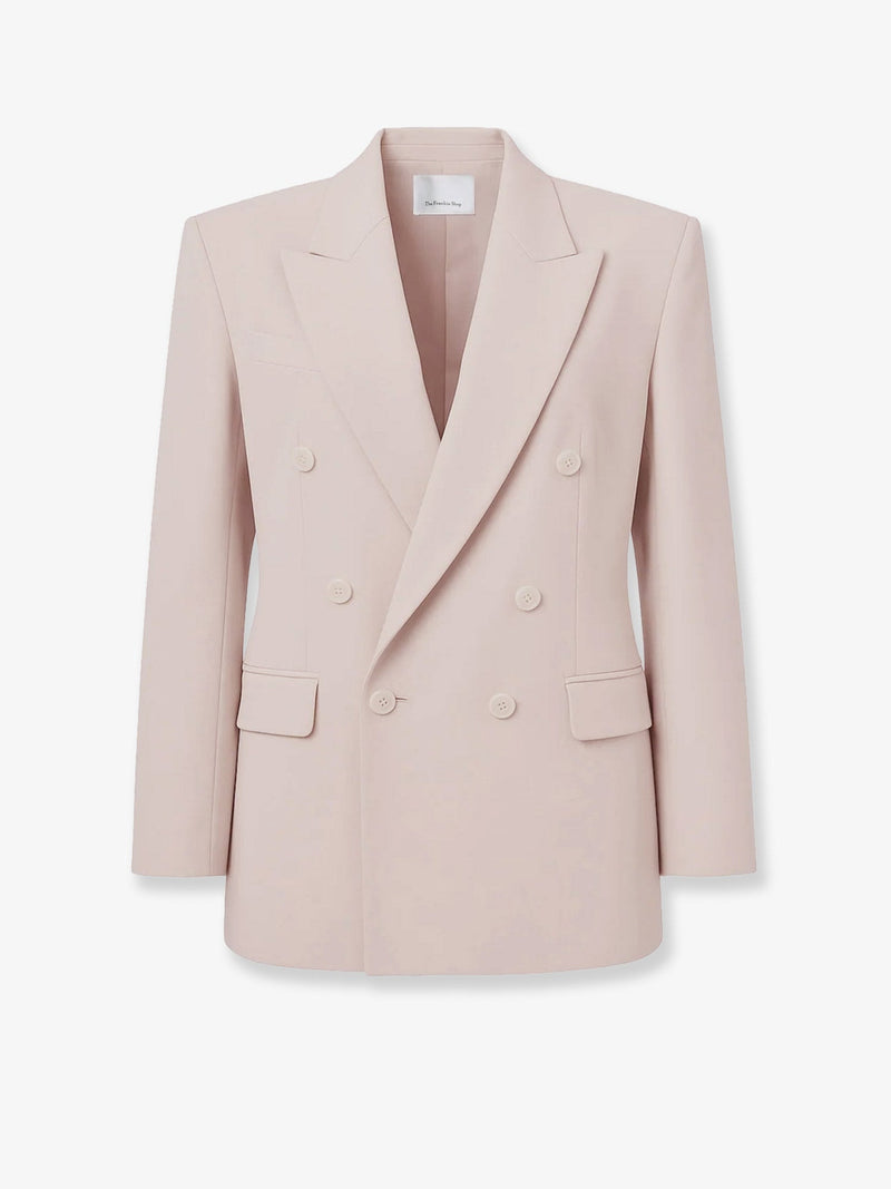 The Frankie Shop The Frankie Shop Americana Estructurada De Lana Mixta Rosa - World Class Fashion