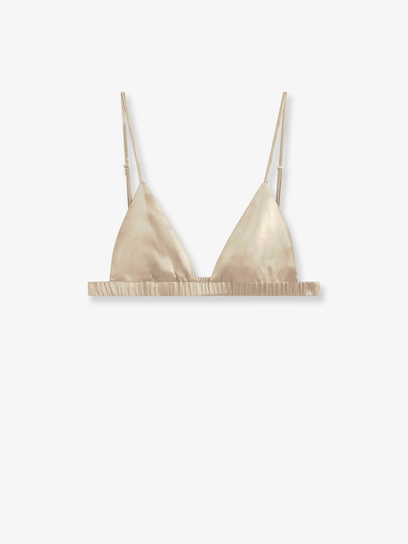 The Frankie Shop The Frankie Shop Nina Satin Bralette Champagne - World Class Fashion