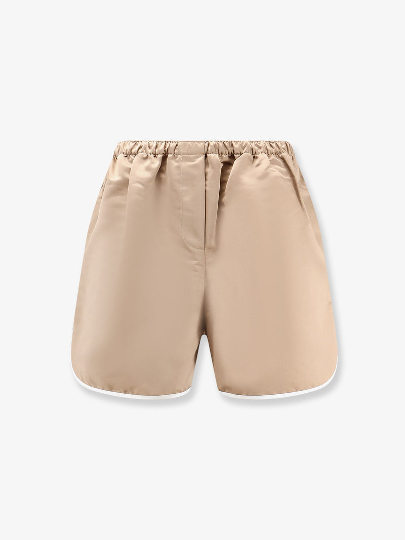 The Frankie Shop The Frankie Shop Adia Satin Boxer Shorts Beige - World Class Fashion
