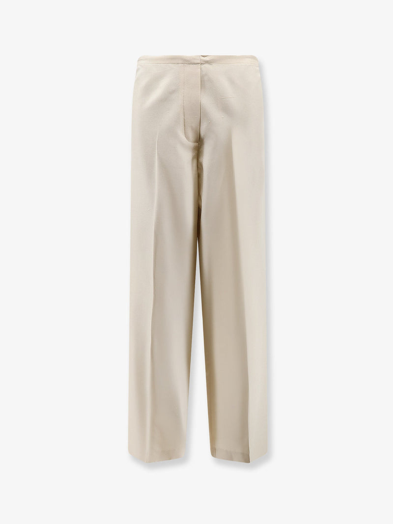 The Row The Row Beta Silk Trousers Beige Mujer - World Class Fashion