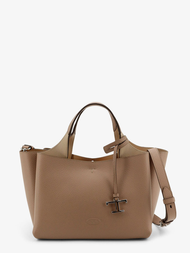 Tod’s Tod's Leather Crossbody Bag Beige - World Class Fashion