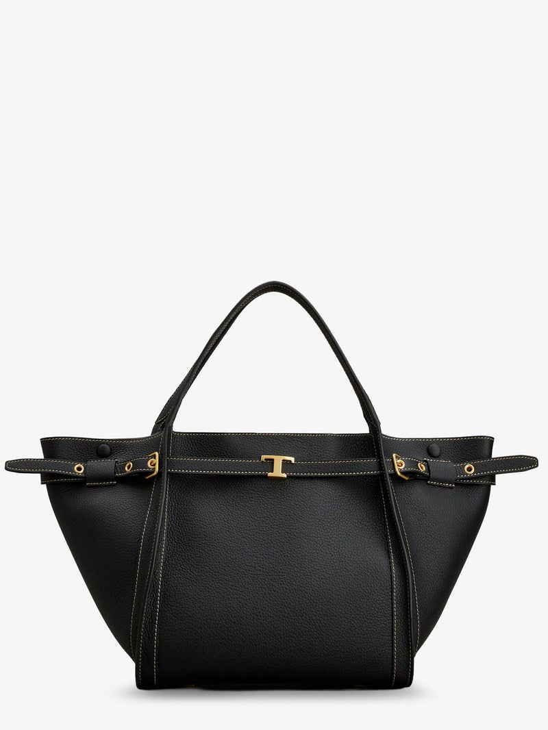Tod’s Bolso Tote Tod's de Piel Martillada Negro - World Class Fashion