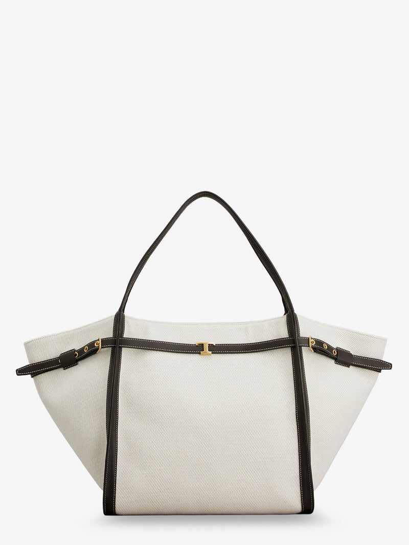 Tod’s Tod's Tim Bolso de Compras Mediano de Lona y Cuero Blanco - World Class Fashion