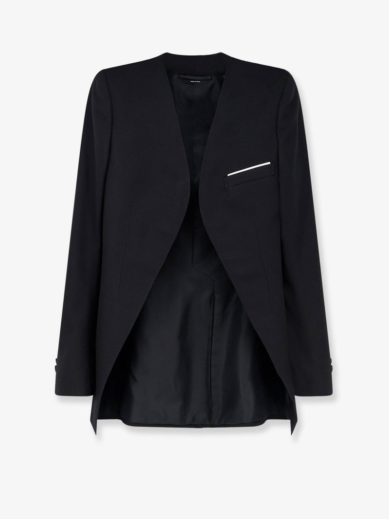 Tom Ford Tom Ford Americana de Lana y Seda Negra para Mujer - World Class Fashion
