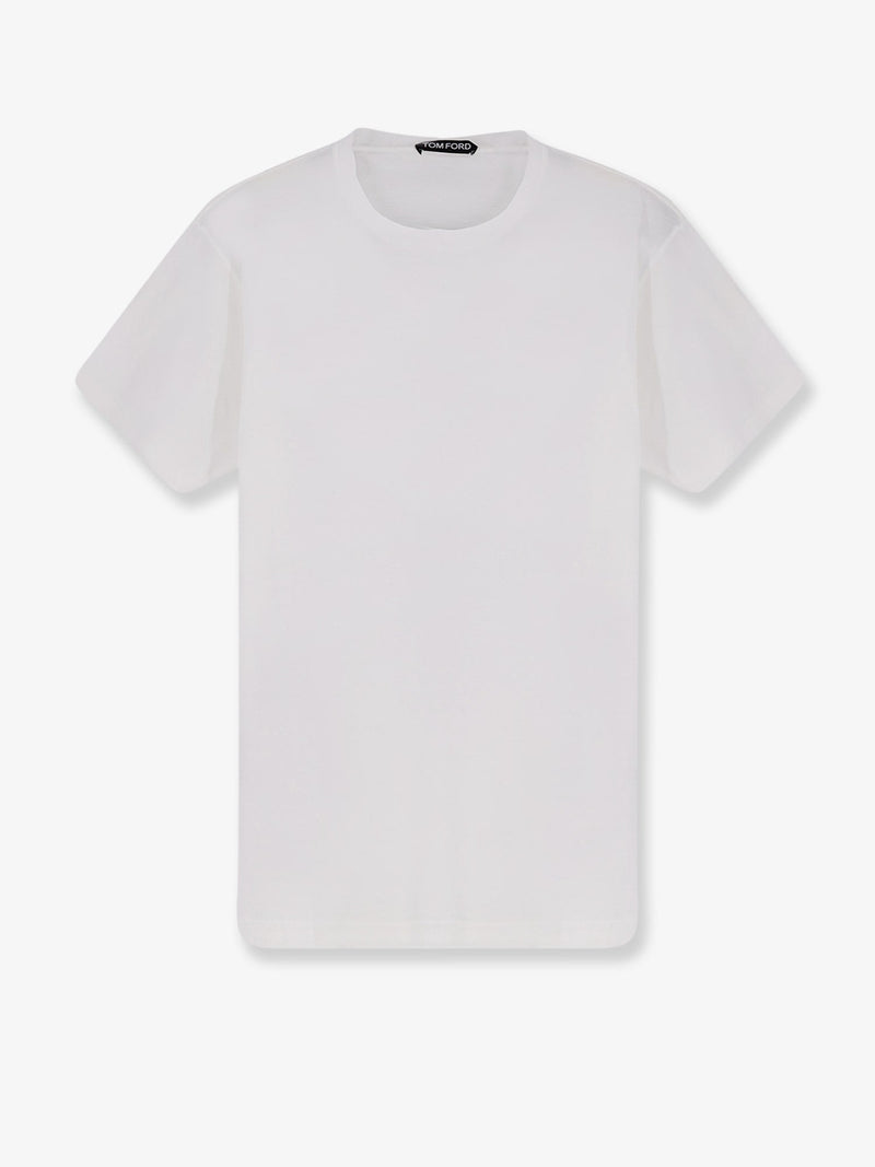Tom Ford Tom Ford Camiseta de algodón y seda blanca - World Class Fashion