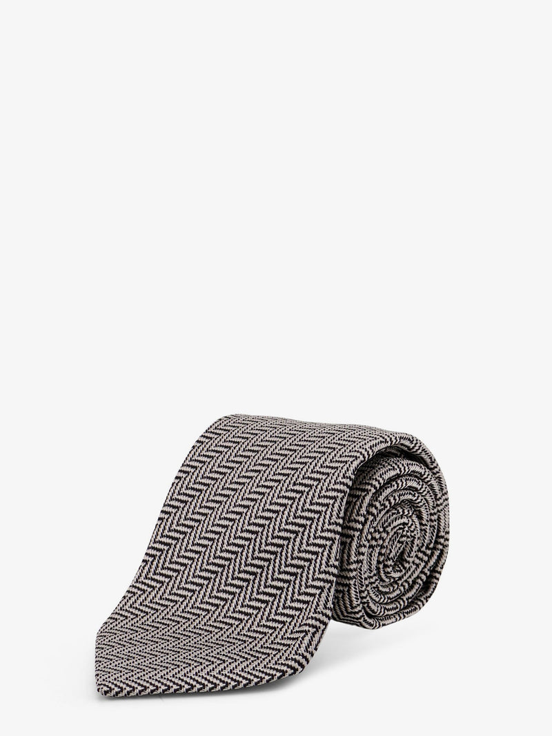 Tom Ford Tom Ford Silk Tie Grey - World Class Fashion