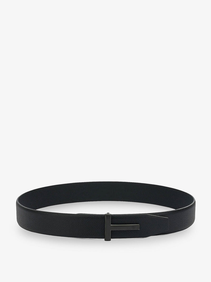 Tom Ford Cinturón de piel martillada negro Tom Ford - World Class Fashion