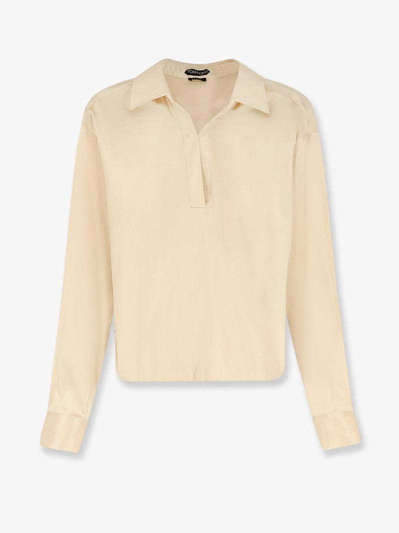 Tom Ford Tom Ford Stretch Satin Shirt Yellow - World Class Fashion
