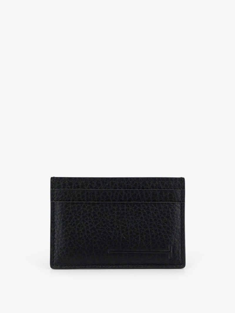 Tom Ford Tom Ford Leather Card Holder With Embossed Logo - World Class Fashion