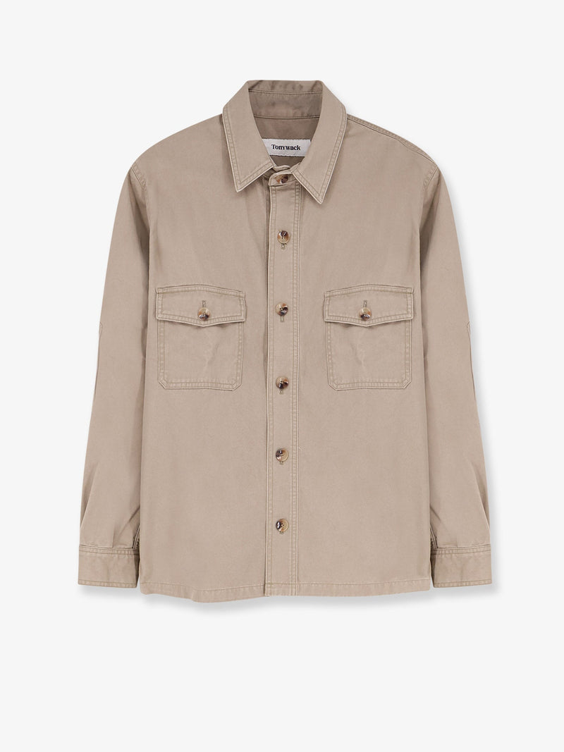 Tonywack Tonywack Oversized Cotton Shirt Beige - World Class Fashion